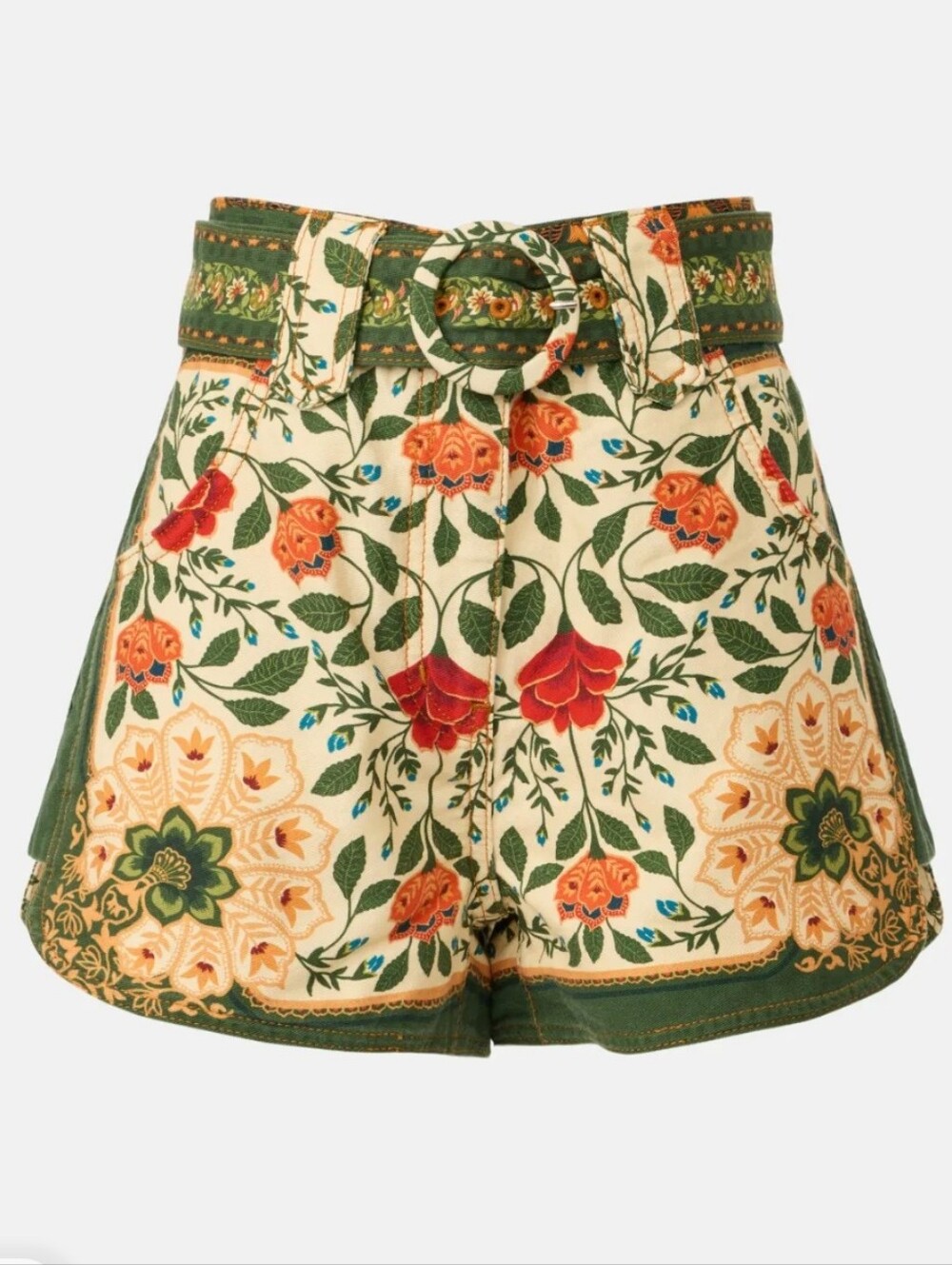 Farm Rio Sand Garden Tapestry Floral Shorts